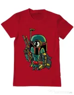 Tricou ADLER barbat Minion Boba Fett Rosu