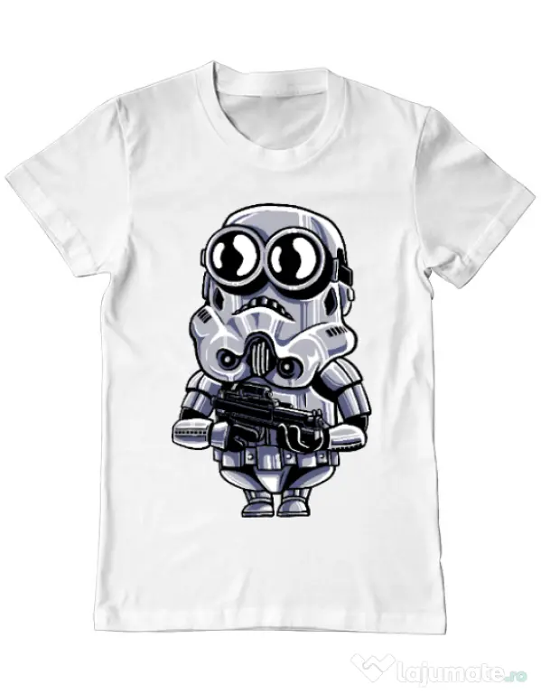 Tricou ADLER barbat Minion trooper Alb