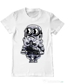 Tricou ADLER barbat Minion trooper Alb