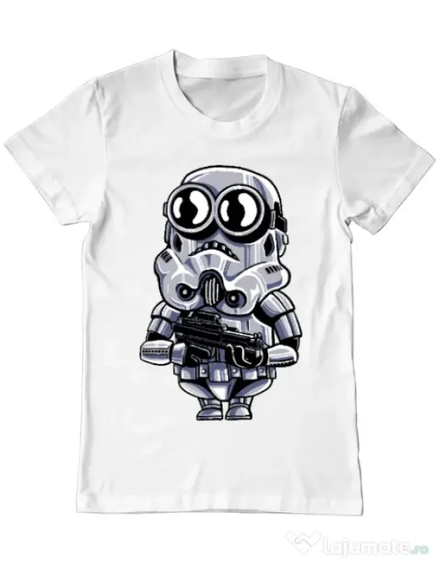 Tricou ADLER barbat Minion trooper Alb