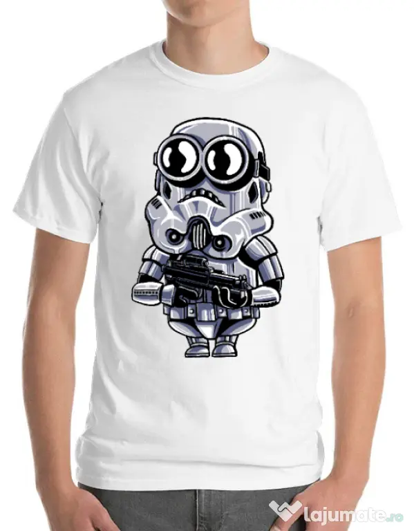 Tricou ADLER barbat Minion trooper Alb