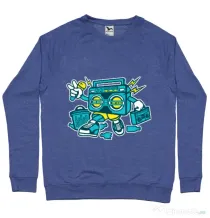 Bluza ADLER barbat Boombox Albastru melanj