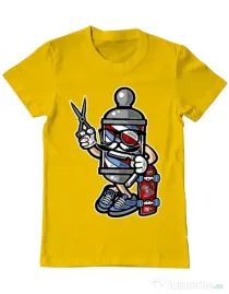 Tricou ADLER barbat Barber Skater Galben