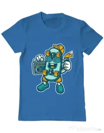 Tricou ADLER barbat Skate bastard Albastru azuriu