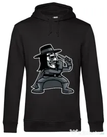 Hoodie barbat cu gluga Fighting Vendetta Negru