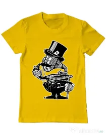 Tricou ADLER barbat Gramophone head Galben