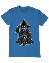 Tricou ADLER barbat Vendetta Biker Albastru azuriu