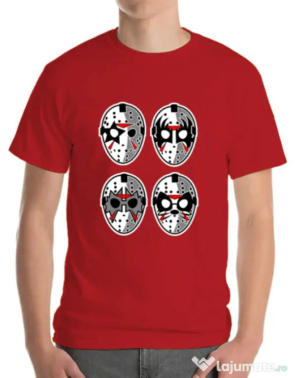Tricou ADLER barbat Jason Rock Faces Rosu