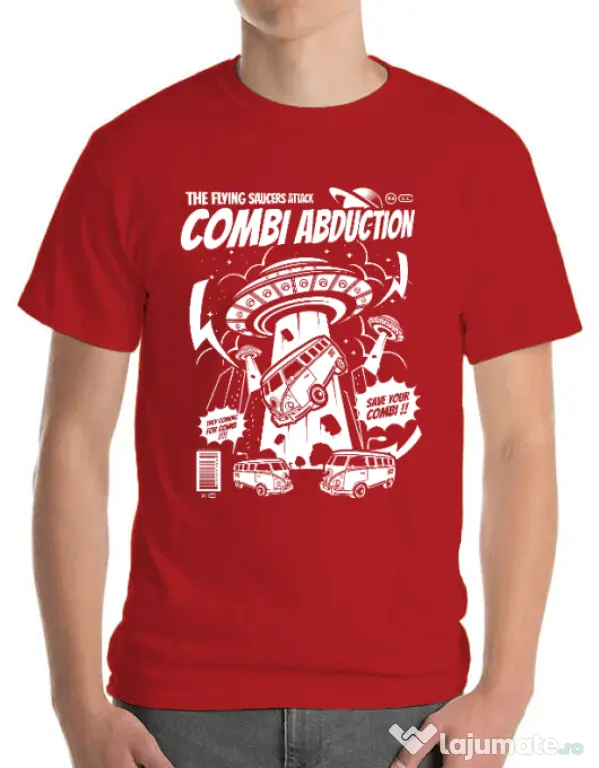 Tricou ADLER barbat Combi Abduction Rosu