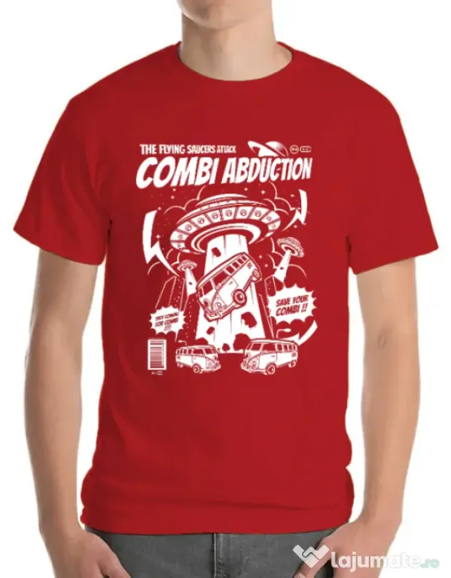 Tricou ADLER barbat Combi Abduction Rosu