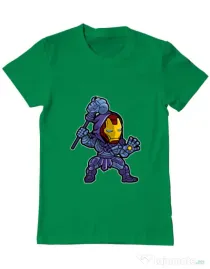 Tricou ADLER barbat Iron Skeletor Verde mediu
