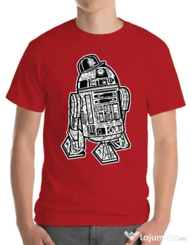 Tricou ADLER barbat Street R2D2 Rosu