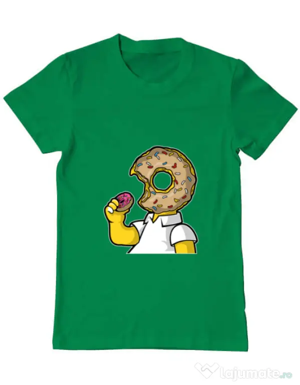 Tricou ADLER barbat I Like Donut Verde mediu