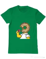 Tricou ADLER barbat I Like Donut Verde mediu