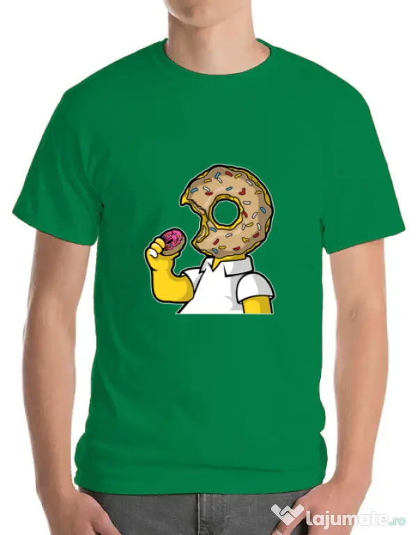 Tricou ADLER barbat I Like Donut Verde mediu