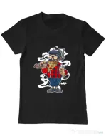 Tricou ADLER barbat Pizza Beard Negru