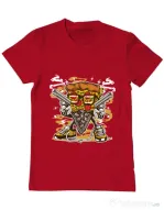 Tricou ADLER barbat Pizza Gangster Rosu