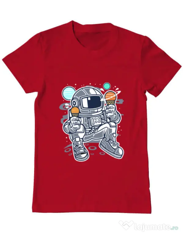 Tricou ADLER barbat Astronaut Ice Cream Rosu