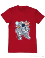 Tricou ADLER barbat Astronaut Ice Cream Rosu