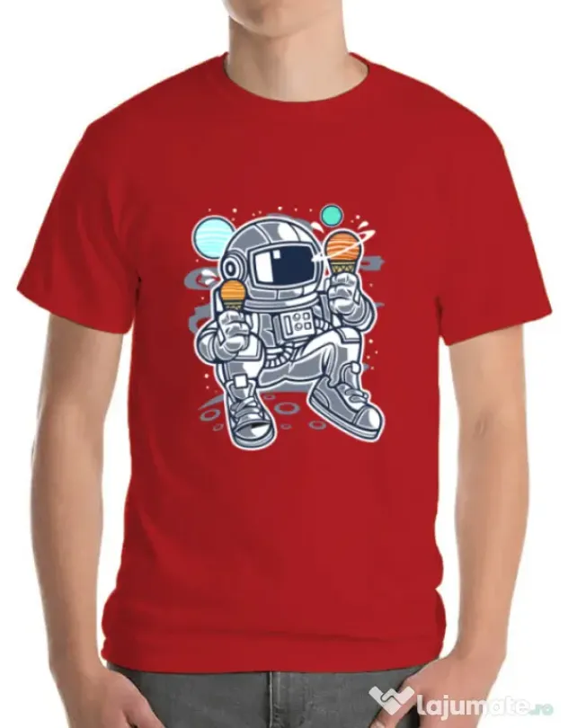 Tricou ADLER barbat Astronaut Ice Cream Rosu