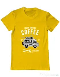 Tricou ADLER barbat Coffee Van Galben