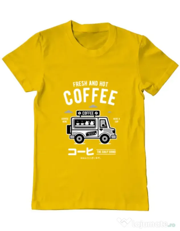 Tricou ADLER barbat Coffee Van Galben