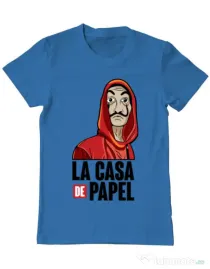 Tricou ADLER barbat Money heist Albastru azuriu
