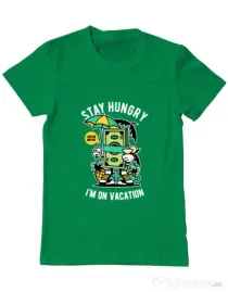 Tricou ADLER barbat Stay Hungry Verde mediu