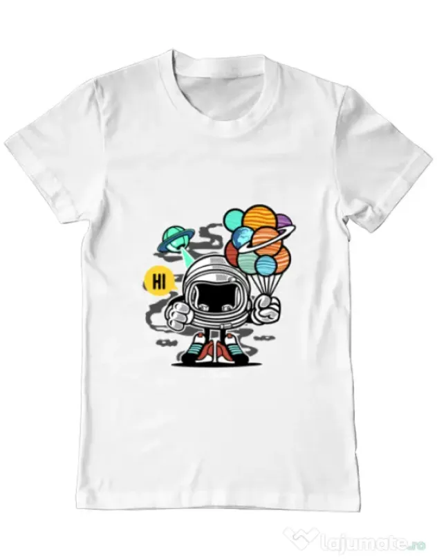 Tricou ADLER barbat Gift From Outer Space Alb