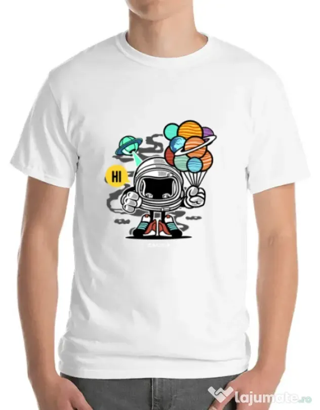 Tricou ADLER barbat Gift From Outer Space Alb