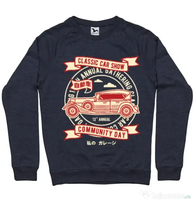 Bluza ADLER barbat Classic Car Show Denim inchis