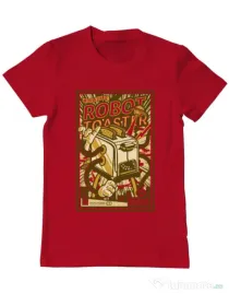 Tricou ADLER barbat Robot Toaster Rosu