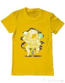 Tricou ADLER barbat Space Bike Galben