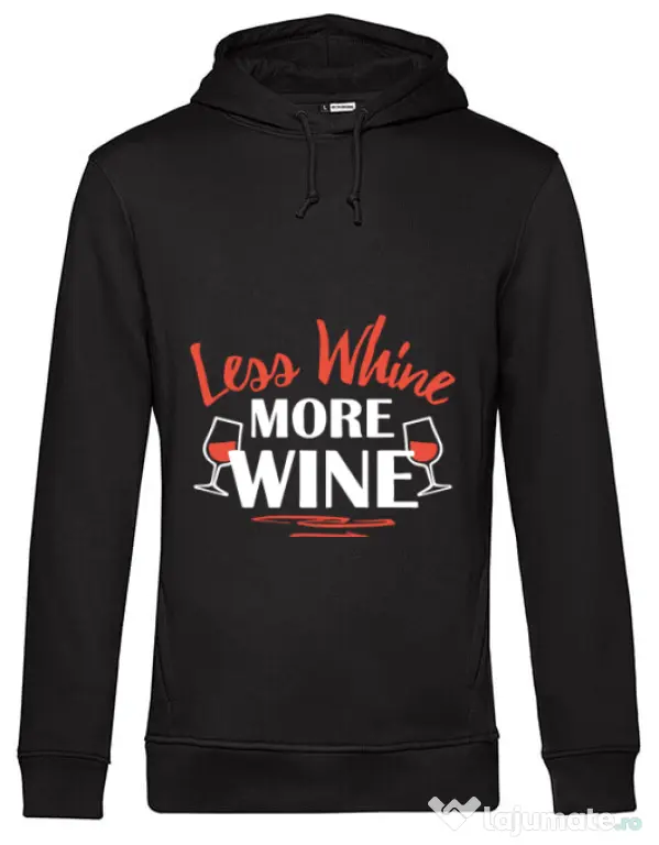 Hoodie barbat cu gluga More wine Negru