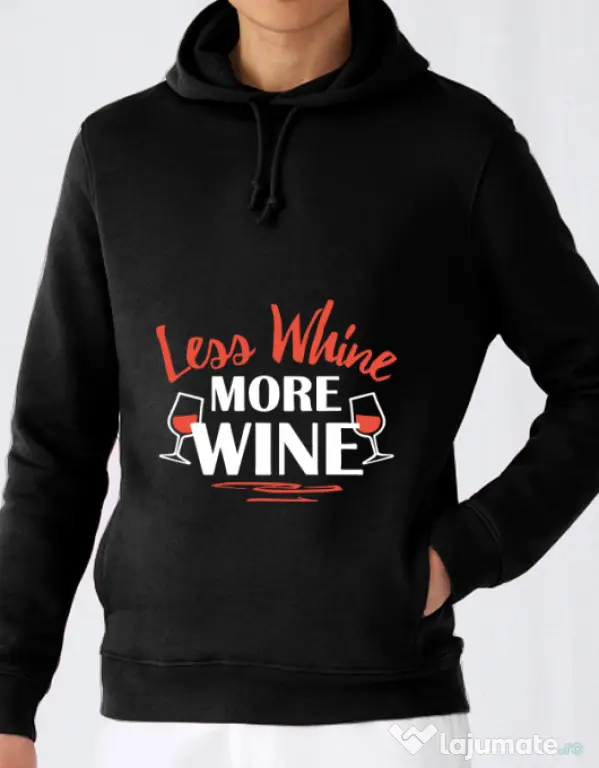 Hoodie barbat cu gluga More wine Negru