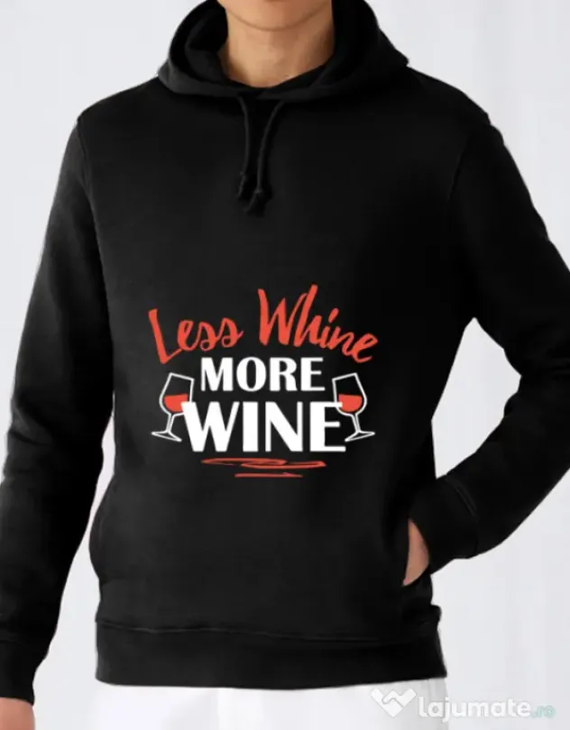 Hoodie barbat cu gluga More wine Negru