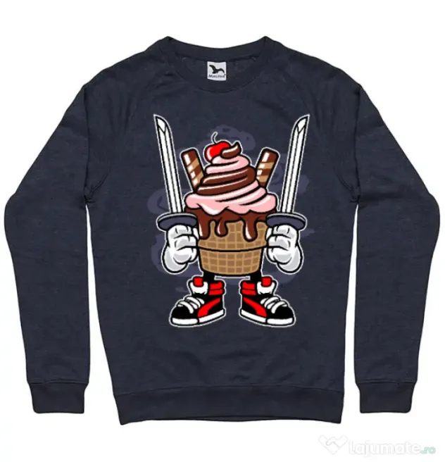 Bluza ADLER barbat Ice Cream Ninja Denim inchis