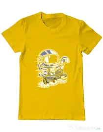 Tricou ADLER barbat Space Racer Galben