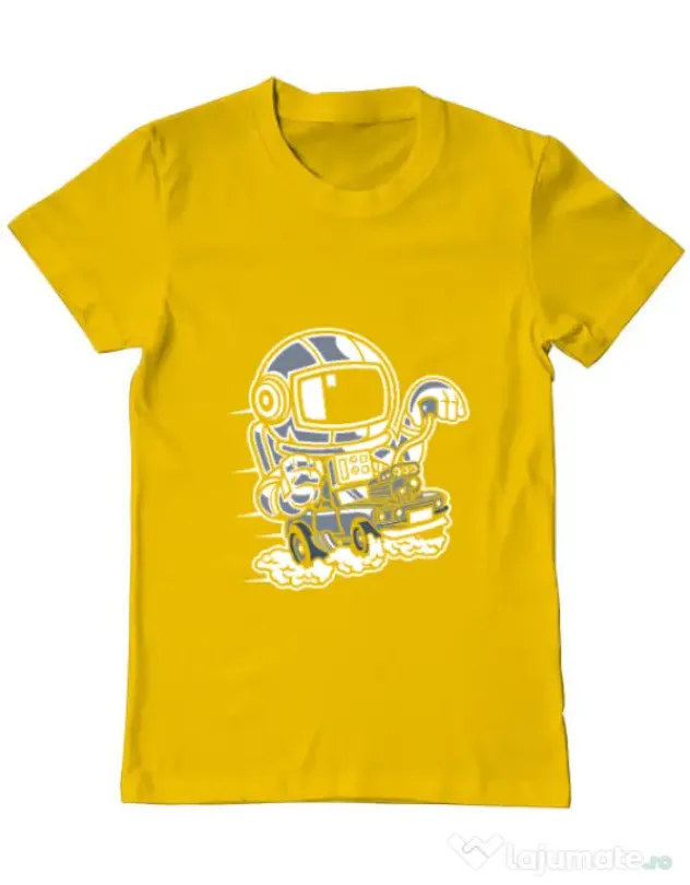 Tricou ADLER barbat Space Racer Galben