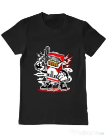 Tricou ADLER barbat Cigarette Killer Negru