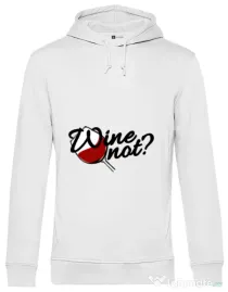 Hoodie barbat cu gluga Wine not Alb
