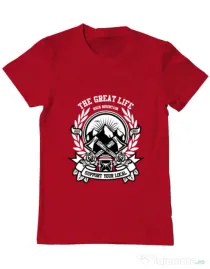Tricou ADLER barbat Axe Rosu