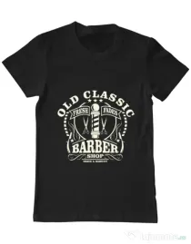 Tricou ADLER barbat Old Classic Barber Negru