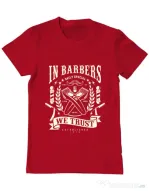 Tricou ADLER barbat In Barbers We Trust Rosu