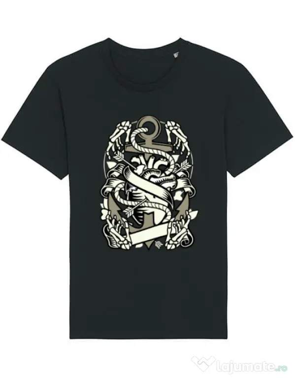 Tricou STANLEY STELLA barbat Heart and Anchor Negru
