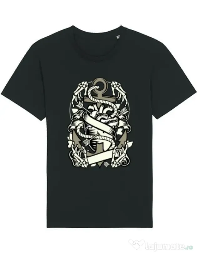 Tricou STANLEY STELLA barbat Heart and Anchor Negru