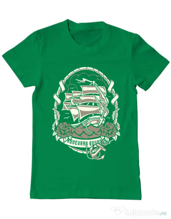 Tricou ADLER barbat Ship Verde mediu