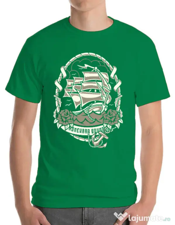 Tricou ADLER barbat Ship Verde mediu