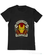 Tricou ADLER barbat Genius Billionaire Negru