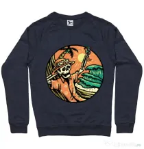 Bluza ADLER barbat Have a Nice Day Denim inchis